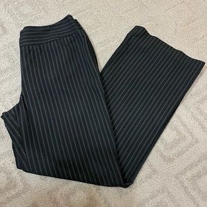 Chico’s black striped trousers